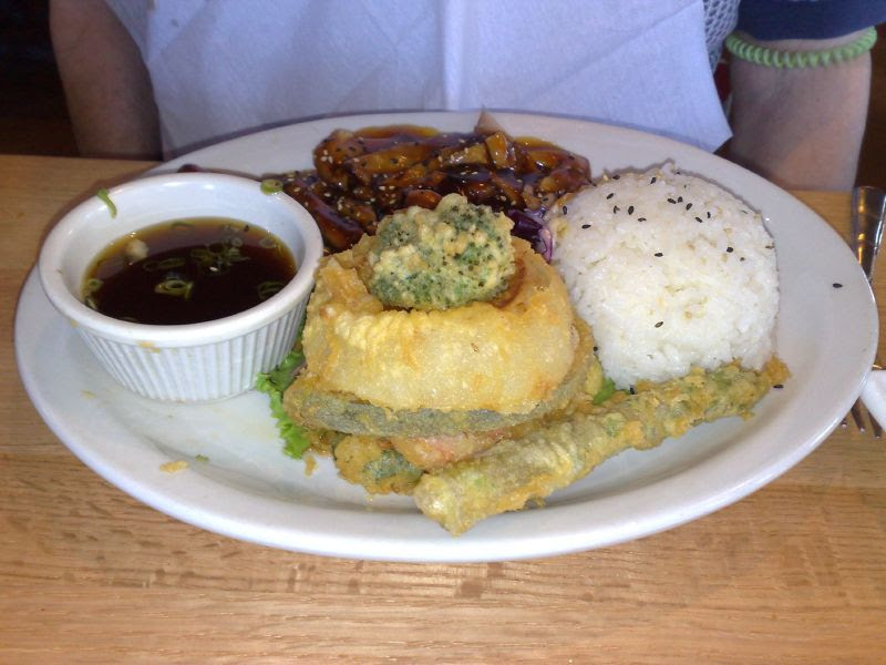 Chicken Teriyaki & Vegetable Tempura obento