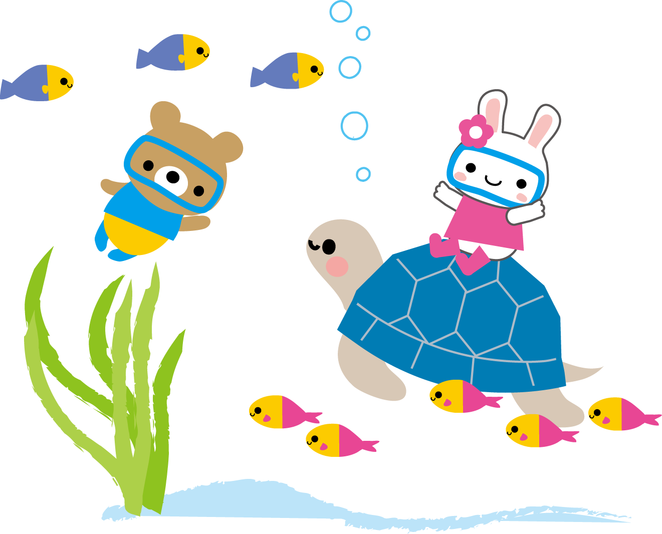 海の生き物のイラスト 無料イラストフリー素材