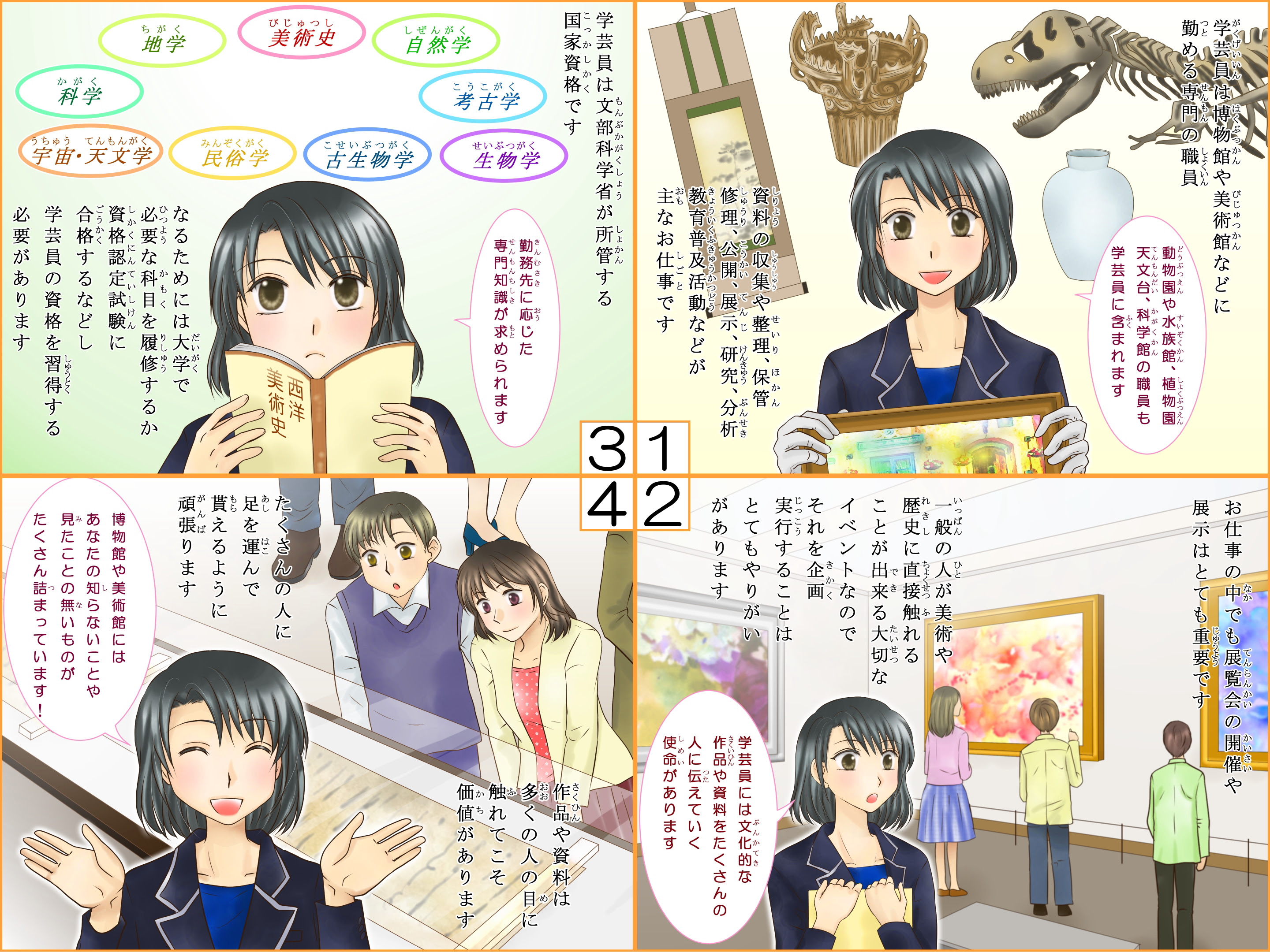 学芸員 Curator 女の子に人気 さくら Sakura あこがれの職業紹介