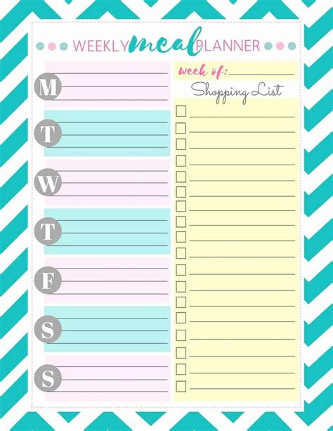 weekly meal planning template elegant  solution  meal planning