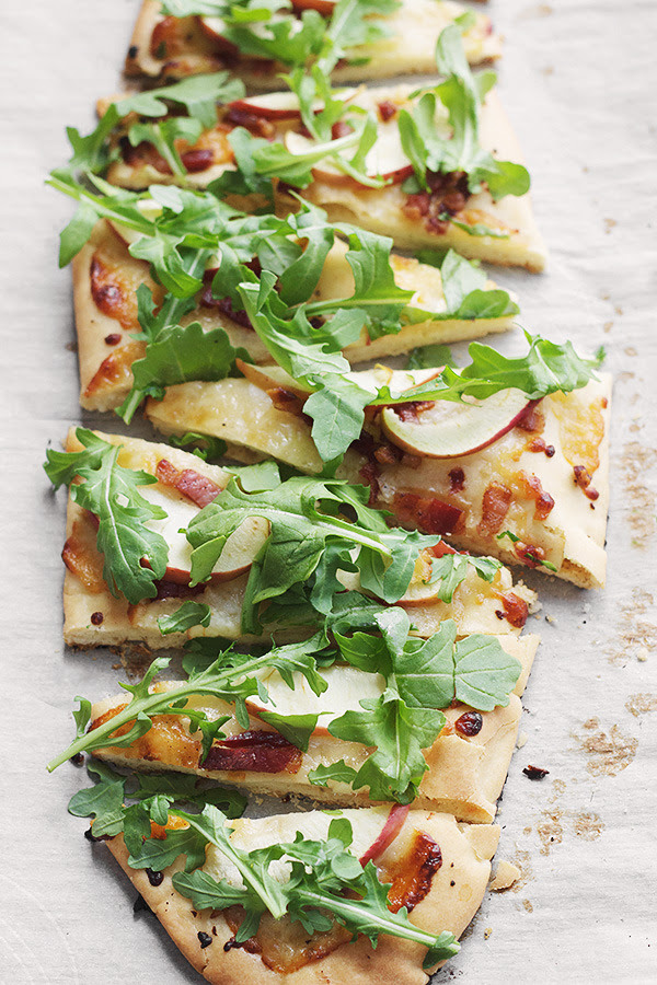 Cheddar, Pancetta, Apple and Arugula Flatbread