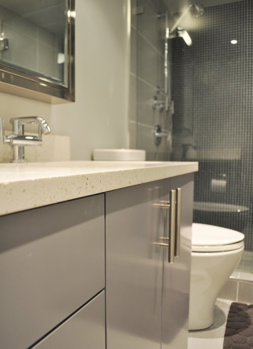 Did you use Ikea kitchen cabinets for the bathroom vanity 