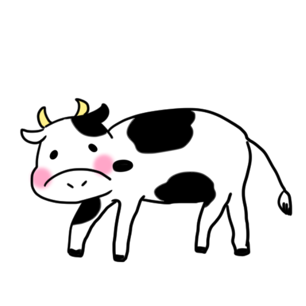 牛のフードをかぶる女の子のイラスト かわいいフリー素材が無料のイラストレイン