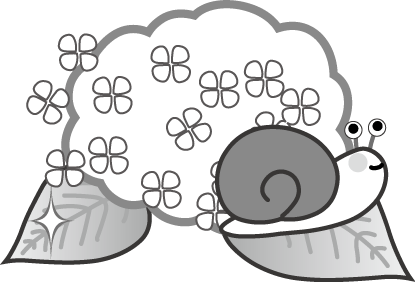 梅雨 あじさい のイラスト 無料イラスト