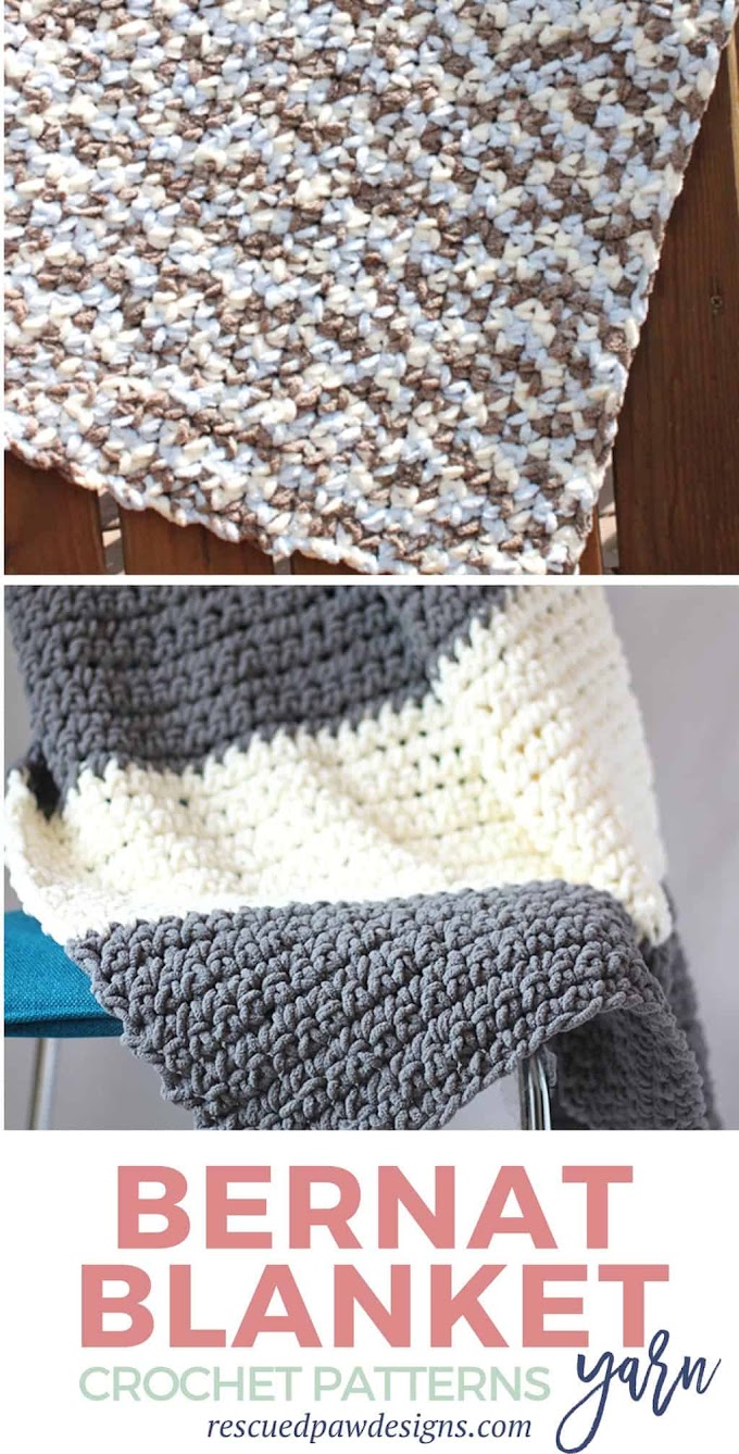 Afghan Bernat Blanket Yarn Patterns Crochet