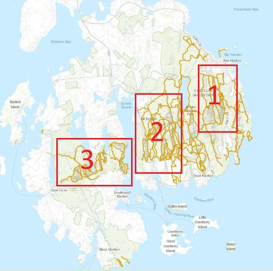 Acadia Park Trail Map