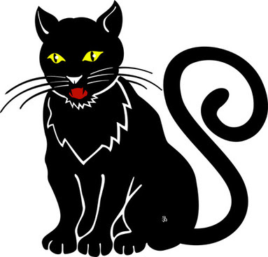 Download Halloween black cat vector art free vector download ...
