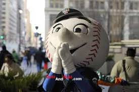 Mr. Met was in front of Penn Station ...