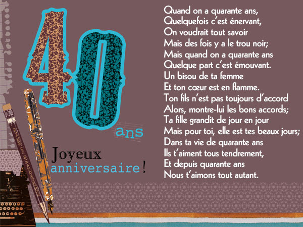 Poeme 40 Ans Homme