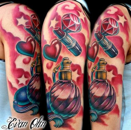 full sleeve tattoo designs on ... Tattoos : Tattoos : Evan Olin : Full color girly girl half sleeve