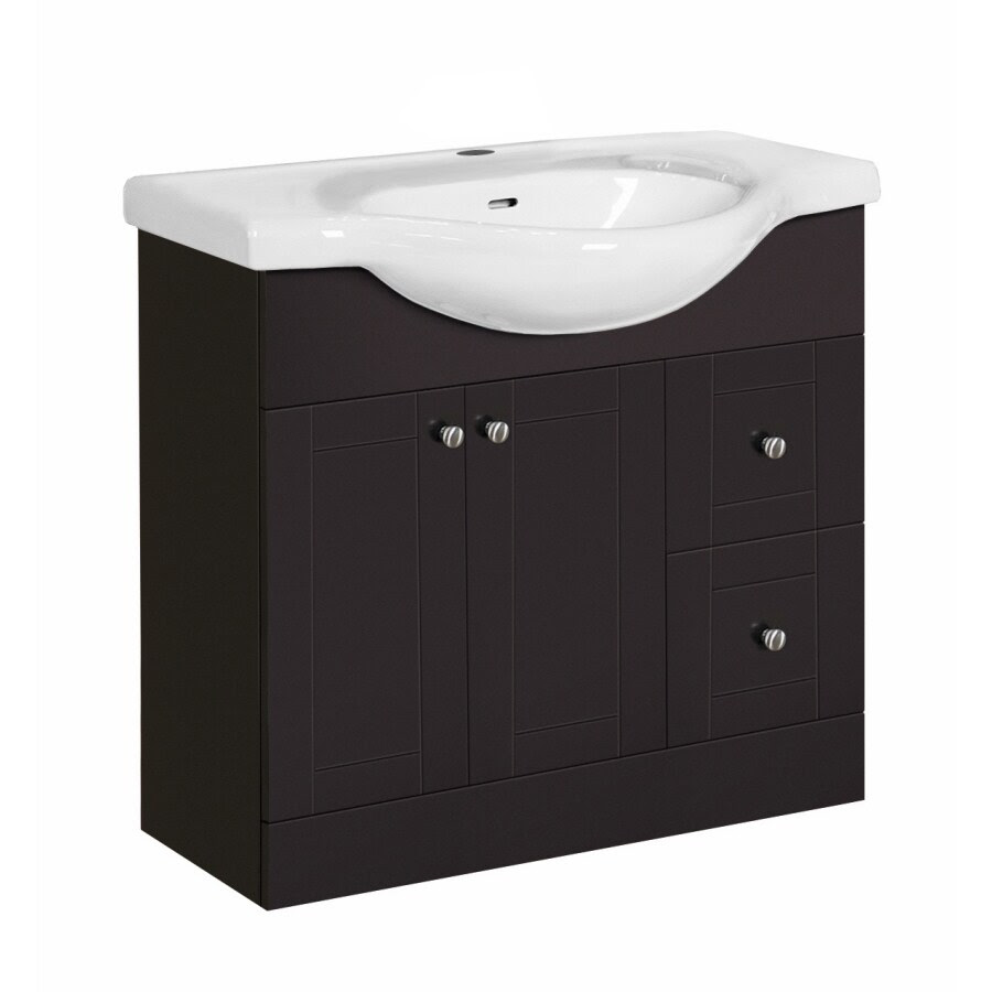 Style Selections Euro Vanity Espresso Belly Sink Single Sink Bathroom Vanity With Vitreous China Top Common 36 In X 19 In Actual 36 In X 19 In In The Bathroom Vanities With Tops Department At Lowescom Style Selections Euro Vanity Espresso Belly Sink Single Sink Bathroom Vanity With Vitreous China Top Common 36 In X 19 In Actual 36 In X 19 In In The Bathroom Vanities With Tops Department At Lowescom