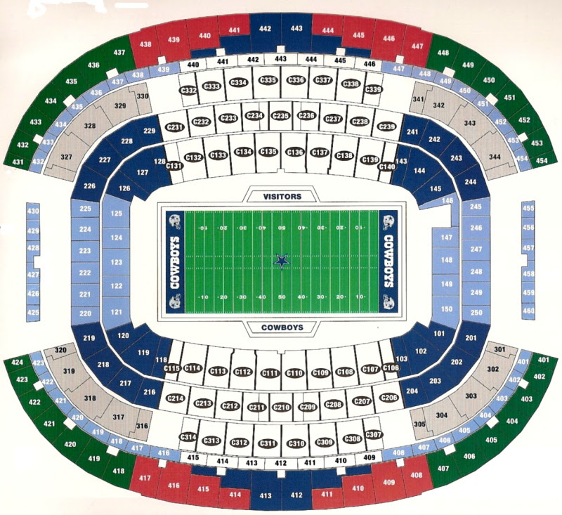 Dallas Cowboys PSL–Seat License - 3 Rows from Field - Sec ...