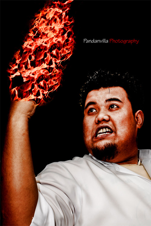 on fire