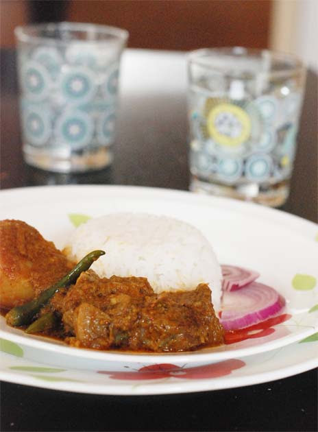 RailwayMuttonCurry, Railway mutton Curry, Indian Mutton Curry