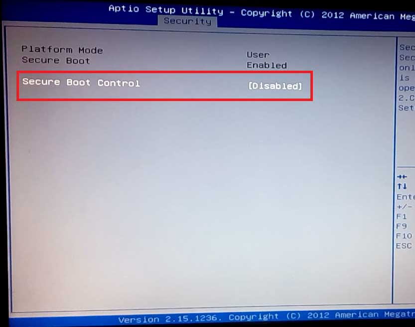 Secure-Boot-disable