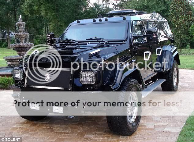 The £323000 bulletproof 'limo' measuring 20ft that dwarfs a Hummer. Perfection. Buy one.