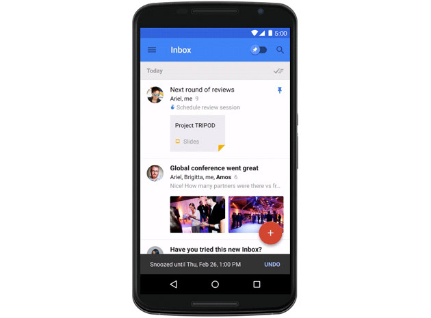 Google Inbox handling work email