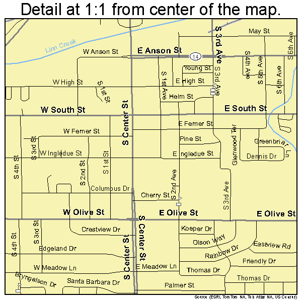 Marshalltown Iowa Street Map 1949755