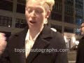 Tilda Swinton - Signing Autographs At New Yorker Film Festival 