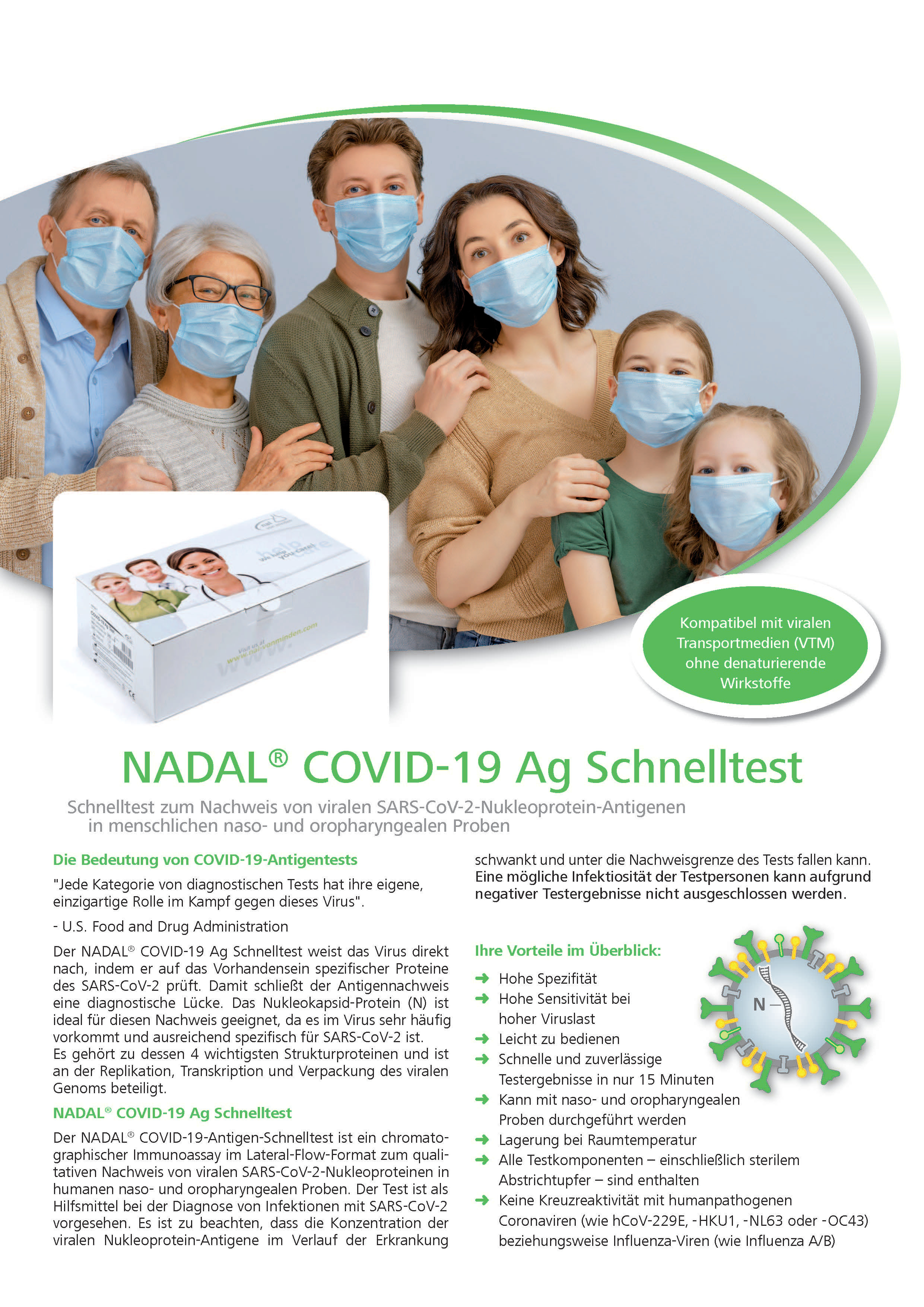 NADAL® COVID-19 ANTIGENTEST nur an medizinisches Fachpersonal