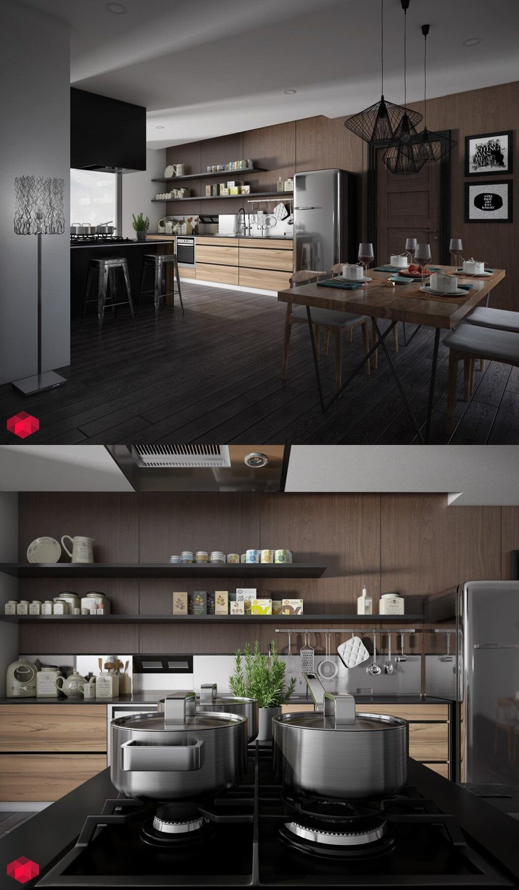 25 White And Wood Kitchen Ideas