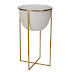 White Planter With Gold Stand : We did not find results for: