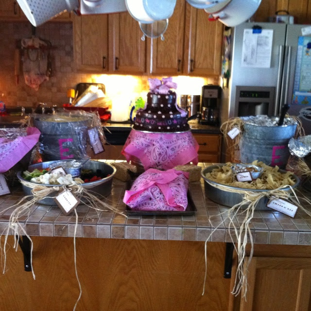 Western Baby shower, blue instead of pink(: