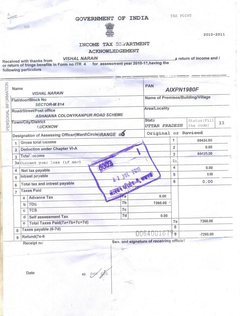 Income tax return not received assessment year 2010 11 yet now-Income ...