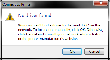 Printer error
