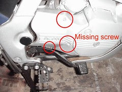 BMW F650ST motorcycle pinion cover
