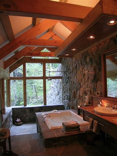 A diy guide, fiberglass bathtub hole repair: 20 Truly Amazing Stone Bathrooms To Enter Rustic Charm In