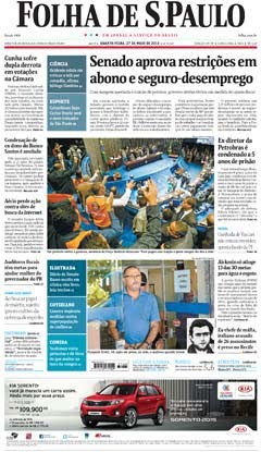 Versão Impressa - Capa de hoje