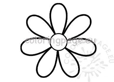 Download Seven petal flower template printable - Coloring Page