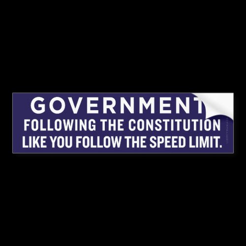 Following the Constitution Bumper Sticker