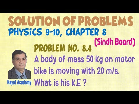 Work, Power & Energy – Solution of Problem 8.04