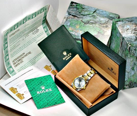 Original-Foto 5, ROLEX DATEJUST OYSTER HERRENUHR STAHLGOLD TOPUHR NEUZ.!