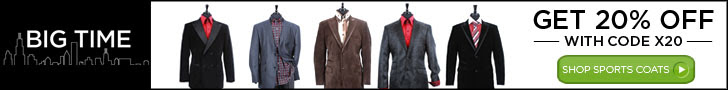 20% Off The Best in Men's Fashion at Big Time!