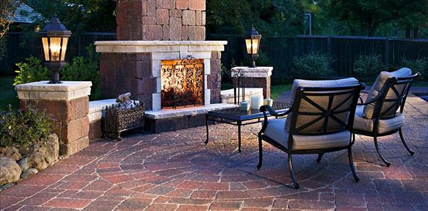 Patio Design Patio Ideas and Picture with Luxury Fireplace