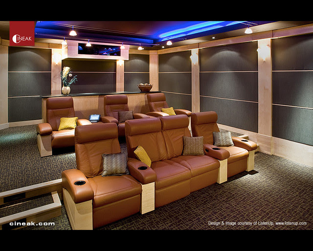 CINEAK Fortuny Seats used in Modern Home Theater - modern - media ...