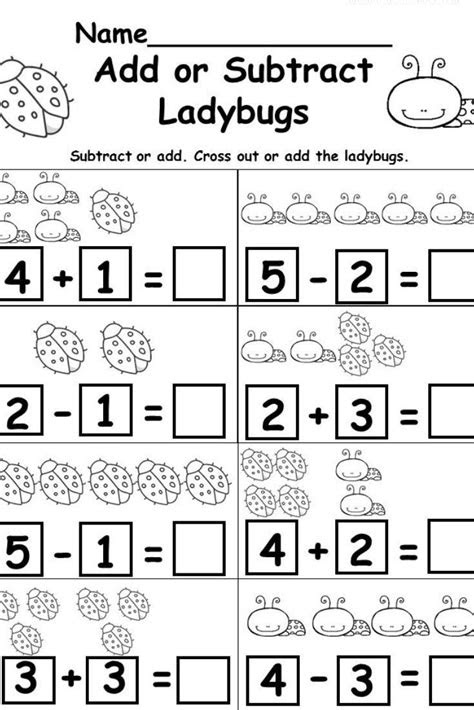  kindergarten math worksheets addition and subtraction