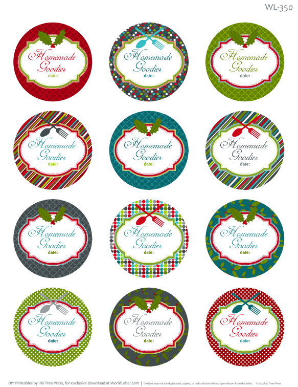 Printable Christmas Labels for Homemade Baking | Worldlabel Blog