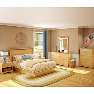 Amazon.com : South Shore Copley Wood Panel Headboard 4 Piece 