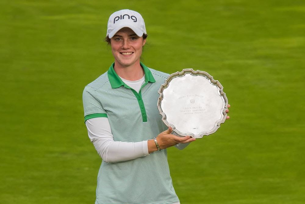 Leona Maguire with the Smyth Salver