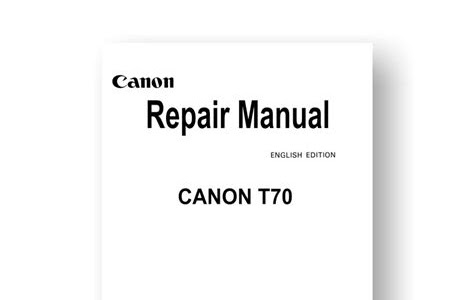 Download canon t70 t 70 camera service repair manual PDF Book Free Download PDF