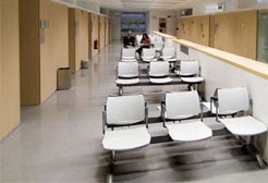 Interior de un centro de salud. 