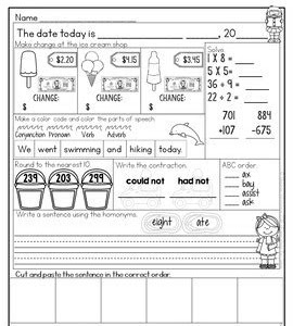 Free Download 3rd grade summer work iBooks PDF