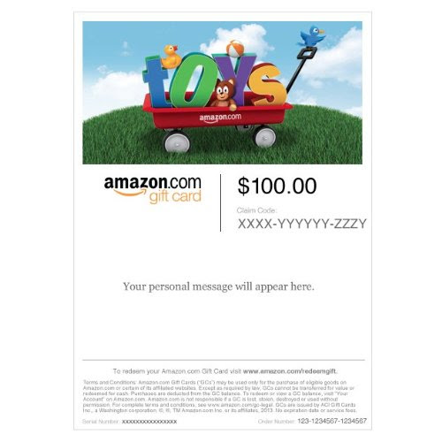 Amazon Gift Card - Print - Amazon Toys (Cut Out) price