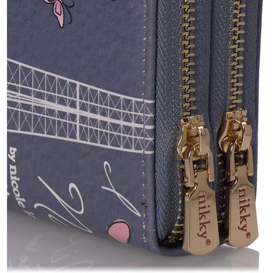 Wallet Main Nikky Printed Womens Blue Main Compartments 財布 Zipper With Two With U Leveltwoヤフー店