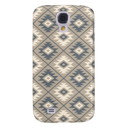 Aztec Symbol Stylized Pattern Blue Cream Sand Samsung Galaxy S4 Case