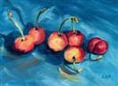 'Cherries on Blue'